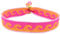 Selfmade Jewelry - Statement Festival Armband Stoff Armband Damen Stoffarmbänder in Pink für Festival Outfit Damen (Welle (Pink-Orange)