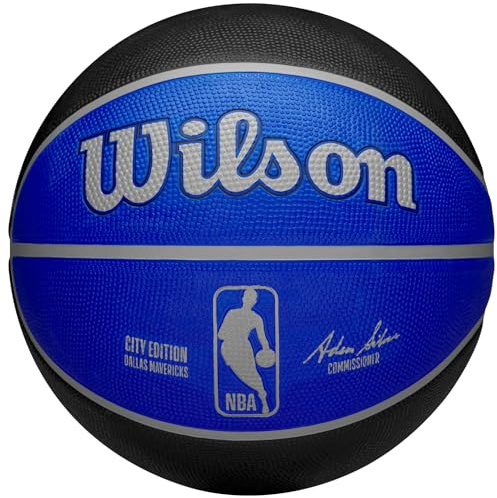Wilson NBA Team City Edition Dallas Mavericks Out Ball WZ4024207XB, Unisex basketballs, Blue, 7 EU