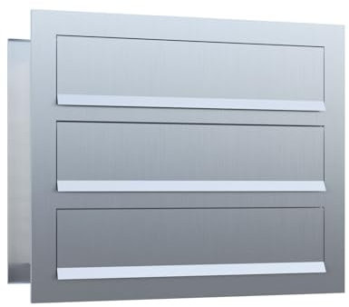 Mauerdurchwurf Briefkasten Temino for Three aus Edelstahl