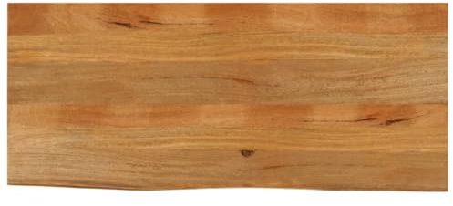 vidaXL Tischplatte, Holzplatte mit Baumkante, Massivholzplatte für Esstisch Couchtisch, Ersatztischplatte, 140x60x2,5cm Massivholz Mango