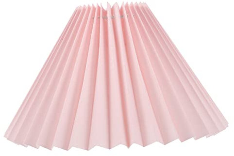 CIYODO Lámpara De Mesa Pantalla Plisada De Tela Color Rosa Decorativa Para Lámparas De Pared Para Salón y Dormitorio