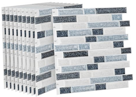 FIVMEN Adhesivo para azulejos, 30 x 30 cm, azulejos adhesivos 3D para pared posterior de cocina, vinilo autoadhesivo, resistente al agua, protección contra salpicaduras, para cocina, baño, decoración,
