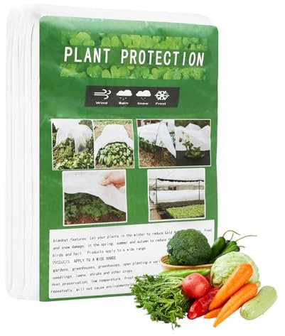 KASURE Wintervlies für Pflanzen Frostschutz, Winterschutzvlies Kälteschutz für Pflanzen, 35g/m² Gartenvlies Pflanzenschutz Winter Frost, Winter Draußen Frostschutz Pflanzenvlies (2 x 5m)