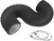 TEAIERXY Trocknerentlüftungsschlauch, flexibel, isoliert, 10,2 cm, 10,2 cm, Entlüftungsschlauch, PVC-Aluminiumfolie mit 2 Klemmen für HVAC-Belüftung (schwarz)