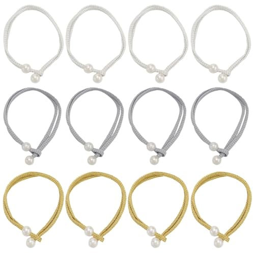 YSJCHEBS 12 Fascette per Tende con Perline, Cravatte per Tende Senza Perforazione, Cravatte per Tende Semplici, Cravatte per Tende Tessute, Decorazione D'Interni, Accessori per Tende