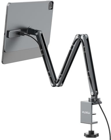 KU XIU X36 Pro Max Support de Charge Magnétique sans Fil pour iPad Pro/Air 11 M2/M3, Support de Tablette en Alliage d'Aluminium avec Bras Ajustable pour iPadPro 11 1/2/3/4, iPad Air 10.9 4/5 Gén