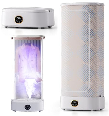 Secadoras de ropa portátiles, mini secadoras de ropa con temporizador de 4 horas y función de planchado a vapor, secadora eléctrica para ropa, ropa interior, toallas, incluye control remoto