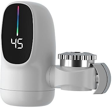 Asyduey 3000W Chauffe-Eau éLectrique Instantané Affichage NuméRique Chauffage Chauffe-Eau pour de Salle de Bain Prise UE
