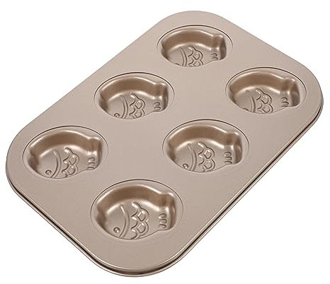 Ciieeo Carbon Steel Backform Für Kleine Fisch Kuchen Antihaft Cartoon Muffin Form Für Junge Mädchen Für Diy Backen Zu Hause in Gold