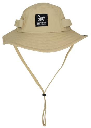 Sombrero Safari con Cuerda Extraible / Upf50 / Impermeable/Reciclado/Talla S/M y L/XL (FR/ES, Letras, S, M, Beige)