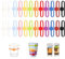 Lyivisk Lot de 24 marqueurs de verre réutilisables en silicone pour bouteilles de vin, verres à bière et cocktails, marquage coloré pratique pour les fêtes, la maison et le bar, M, Silicone, no