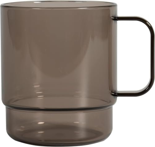 Unbreakable Plastic Camping Mug, Japanese-Made, Smoke Grey, Travel and Outdoor Use Easy to use Dishwasher Safe 250ml Made in Japan Microwave Safe Easy to use