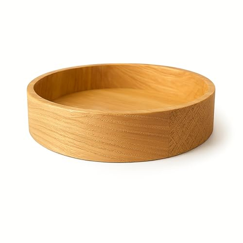 EKFJAELL dekorative Holzschale aus Eiche, perfekt zum Servieren, Dekorieren und Präsentieren - Snackschale Holz, Schlüsselschale, Bowl Schüssel, Dekoschale (150x30 mm)
