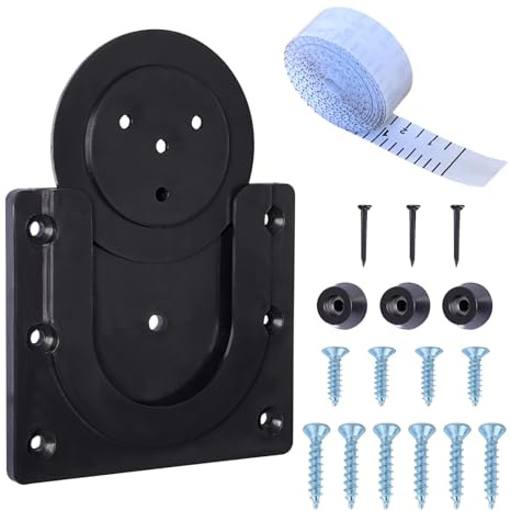 Dart Board Bracket Black, Professional Dart Board Accessories Hanging Dartboards Includes Dartboard Bracket, Screws, Wall Hanging Hooks and Tape Measure