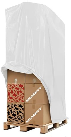 HASKYY XXXL Schutzhaube 250x130x90 cm - Universal Abdeckhaube für Paletten Gitterbox Grill Strandkörbe Gartenmöbel - wasserdichte PE Schutzhülle - Extra Hoch - UV-beständig