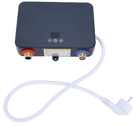 RASTKY Calentador de Agua Eléctrico sin Tanque, Pantalla Digital Autoajustable Eficiente de 6000W para Agua Fría y Caliente Instantánea Debajo del Fregadero