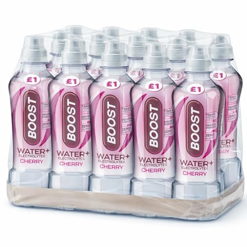 Boost Water+ Electrolytes Cherry, Enhanced Hydration Drink, Zero Sugar, 500ml, 12 Pack PM £1