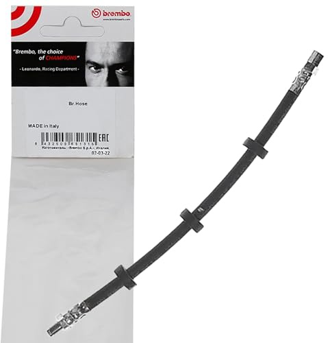 Brembo T 86 020 Bremsschlauch | Kompatibel mit: VOLVO 760, 760 Kombi, 780, 940, 940 II, 940 II Kombi, 940 Kombi, 960, 960 II, 960 II Kombi, 960 Kombi, S90 I
