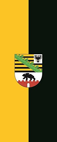U24 Fahne Flagge Sachsen-Anhalt im Hochformat Premiumqualität 150 x 500 cm