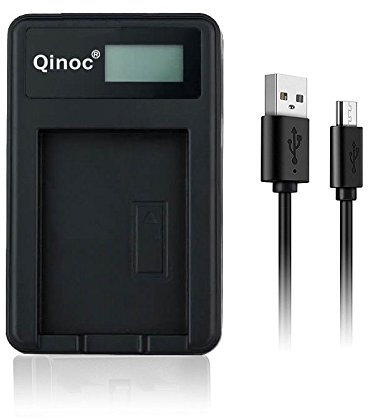Qinoc® - PowerVolt Camera Battery USB Charger for Sony Cyber-Shot Digital Cameras - NP-BN1 Battery Charger - 3.6V Output - Smart LCD Display