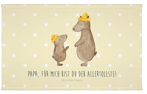 Mr. & Mrs. Panda Gäste Handtuch Bären mit Hut - Geschenk, Reisehandtuch, Frottier, Lieblingsmensch, Kind, Schwester, Sport Handtuch, Familie, Family,