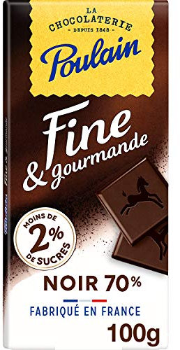 Poulain Chocolat Noir 70% de Cacao la Tablette de 100 g