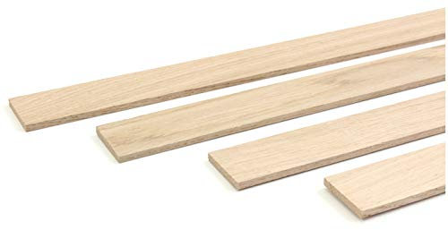 Wodewa Barre murale en bois de chêne 1 m x 30 x 4 mm pour revêtement mural, marron