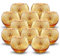 Juego de 12 Candelabros de Velas en Cristal Soporte para Portavelas para Velas LED de té Portavelas de Cristal Dorado 2 H Candelita Candelero Oro Vidrio Mercurio para decoración del hogar