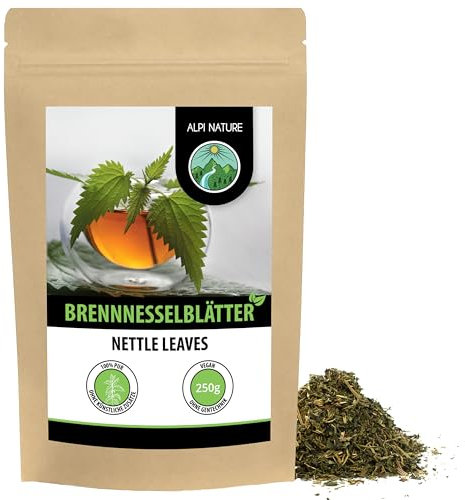 Alpi Nature Tisana Ortica 250g, Foglie di Ortica Essiccate e Tagliate per Tè, Urtica dioica