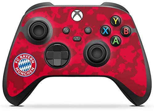 DeinDesign Skin kompatibel mit Microsoft Xbox Series X Controller Folie Sticker FC Bayern München Camouflage FCB