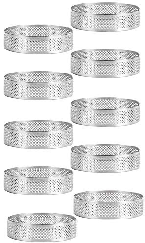 Huante Lot de 10 cercles à circulaires avec trous en acier 7 cm