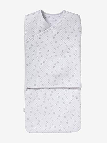 Vertbaudet Pucksack für Babys, Einschlagdecke weiß Sterne ONE Size