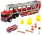Matchbox HHJ12 - Feuerwehr-Rettungswagen Spielset, 1 Feuerwehr- Fahrzeug, Platz für 16 Autos, leicht lösbare Rampe, 8 Zubehörteile und Aufbewahrungsmöglichkeit, Autospielzeug für Kinder ab 3 Jahren