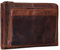STILORD 'Dillon' Leder Aktenmappe Konferenzmappe 13 Zoll Laptoptasche Vintage Dokumentenmappe Schreibmappe DIN A4 Businessmappe Portfolio Mappe Echtleder, Farbe:Florida - braun