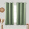 KOUFALL Salbeigrüne Wohnmobil-Vorhänge für Wohnmobil-Fensterverkleidungen, 137 cm lang, Verdunkelung, klein, 2 Paneele, Set, Ösen, Badezimmervorhänge für Fenster, 107x137 cm Länge