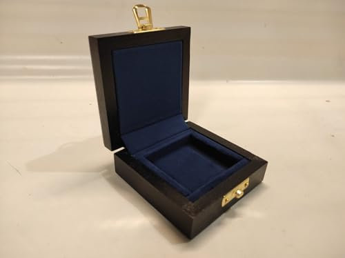 Etui aus Holz für Münzen oder Medaillen 1 Feld 50 x 50 mm aus italienischem Samt zur Auswahl