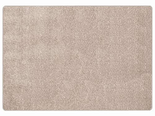 Primaflor Kurzflor Wohnzimmerteppich - Mumbai, Creme, 120x170 cm, Viele Größen und Farben, Moderner Teppich für Kinderzimmer, Arbeits- und Schlafzimmer, Fußbodenheizung geeigneter Teppichläufer