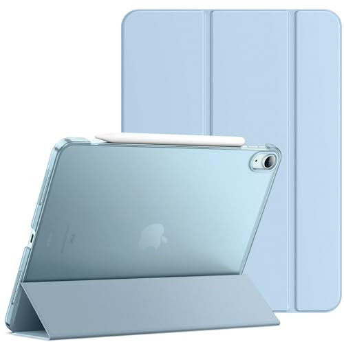 JETech Funda para iPad Air 11 Pulgadas M3/M2 (2025/2024), iPad Air 5 (10,9-Pulgadas, 2022 Modelo, 5.ª Generación), Carcasa con Auto-Sueño/Estela (Azul Claro)