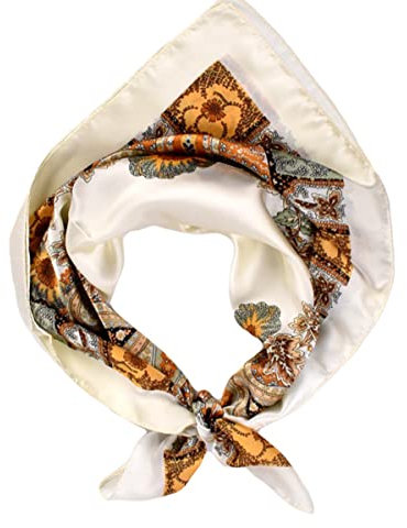 FAIRYGATE Damen Seide Gefühl Schal Kopftücher Halstuch Schal Frauen Elegant Seidenschal Business Seidentuch Scarf,Bandana,Taschentuch,Ansatz Handgelenk Verpackungs 92012