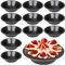 GOYADA 12PCS Pie Dishes, Mini Quiche Dishes Individual Round, Carbon Steel Non Stick Mini Tart Tins, Small Individual Pudding Pie Tins Dishes for Oven Baking (12.7x8x3cm)