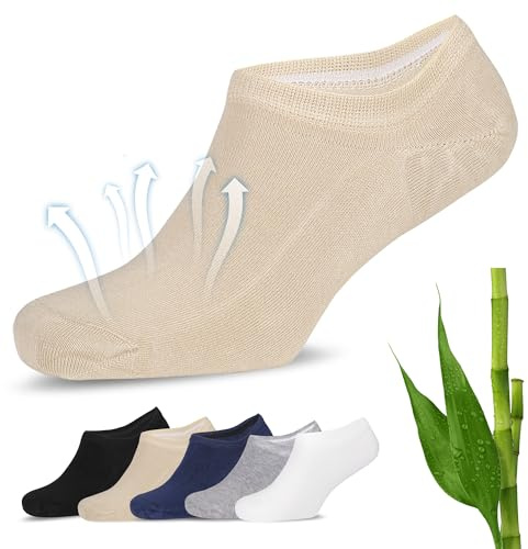 Fiera Besa Füßlinge für Damen und Herren 5 Paar - Rutschfeste und unsichtbare Sneakersocken