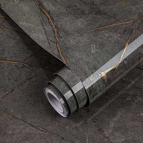 Decoroom Möbelfolie Marmor Folie Selbstklebend 60x500cm Klebefolie Marmor Grau Granit Wasserdich Dekorfolie Küchenschrank Küchenfolie Aufkleber für Möbel