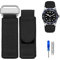 HEPUP 22 mm 24 mm Nylon Uhrenarmband für Seiko Tudor Rolex BR Klettverschluss Sport Armband Stahlschnalle NATO Armband Schwarz Blau, 22 mm, Achat