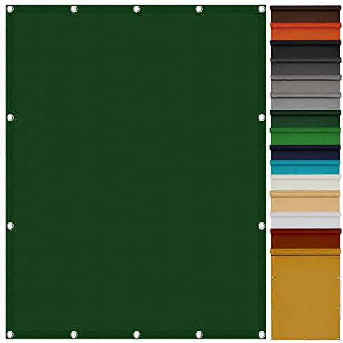 Voile d'ombrage étanche Rectangulaire 3 x 7 m UV Protection Protection Solaire de Jardin avec 4 Morceaux de Corde pour La Couverture VéGéTale Serre Pergola, Vert Foncé