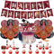 Red Wine Birthday Decorations Red Wine Party Supplies Set Red Wine Birthday Banner Cake Topper Cupcake Toppers Balloons for Red Wine Party Decorations