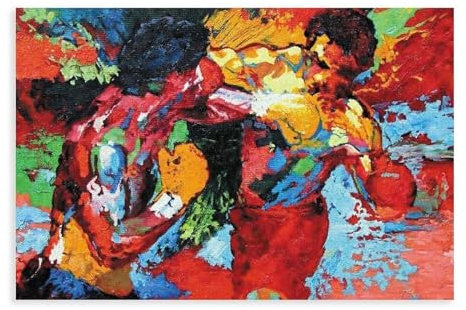 MURABE Rocky Balboa vs Apollo Creed Filmposter auf Leinwand, Schlafzimmer, Dekoration, Sport, Landschaft, Büro, Raumdekoration, Geschenk, ungerahmt, 30 x 45 cm