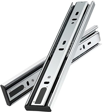Corredera De Cajón Push To Open De 25cm, Corredera De Cajón De Extensión Completa De 3 Pliegues, Rodamiento De Bolas, Montaje Lateral, for Cajones De Cocina, Armarios, 1 Par Guías de cajones (Color :