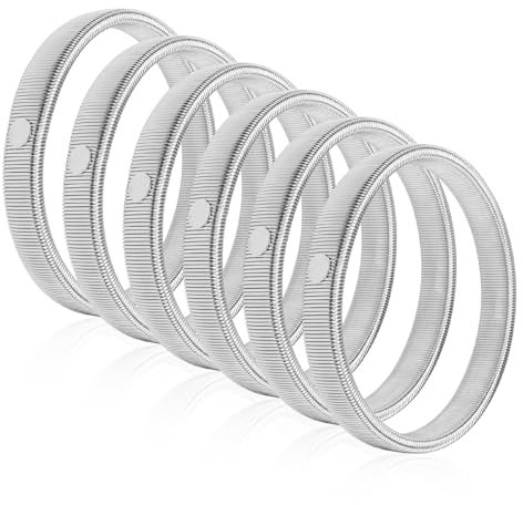 MYLERCT 6 Stück Blusen Ärmelhalter, Ärmelhalter Herren anti Rutsch, Metall Ärmelhalter Damen Elastisch, Fixieren von Langen Ärmeln für Männer Frauen (Silber)