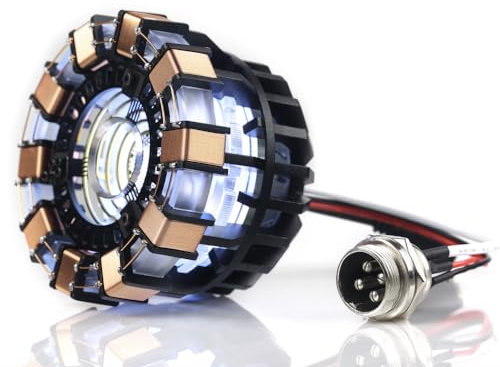 Euvdora 1:1 Modello DIY Arc reattore MK1 Filo Luci di Controllo Acrilico scatola di visualizzazione Tony stark Cuore Lampada Torace Giocattoli fatti a mano