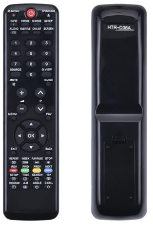 GOUYESHO HTR-D06A Télécommande de Rechange pour téléviseur LED Haier Compatible avec HQD1002033 LET40T900 LET42T1000HF LTF22Z6 LES32T1000HFM LEY22T1000HF LEY19T1000H LEY22T10000H LEY26T1000HF